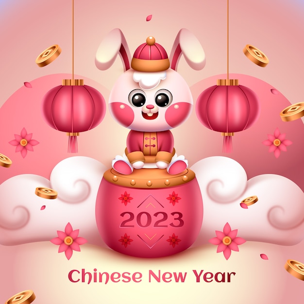 Ilustracja Obchody Chińskiego Nowego Roku