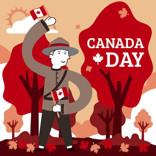 Ilustracja Obchody Dnia Kanady