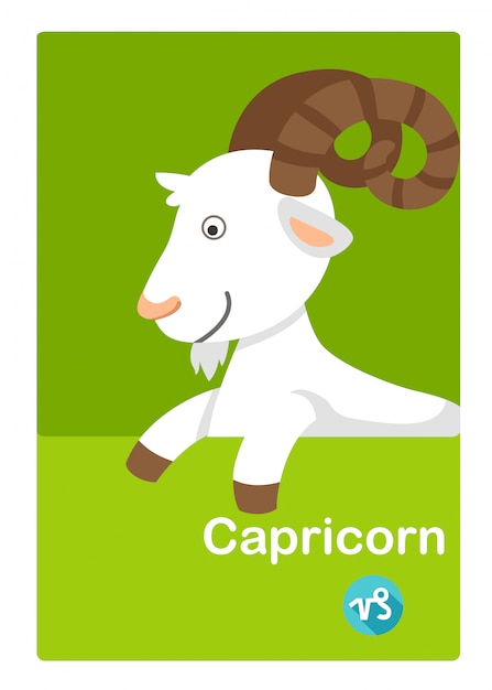 Ilustracja Odosobniony Capricorn Wektor. Znaki Zodiaku