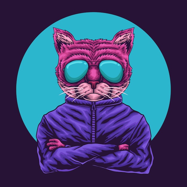 ilustracja okulary oko kota