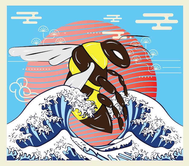 Plik wektorowy ilustracja owadów na wydarzenie kaijune