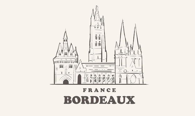 Ilustracja Panoramę Bordeaux