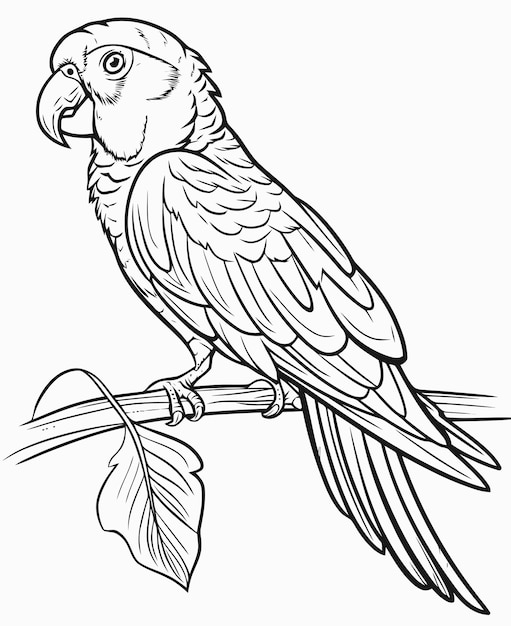 Ilustracja Papugi Książka Do Malowania Papugi