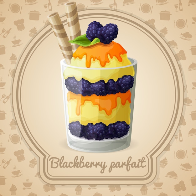 Ilustracja Parfait Blackberry