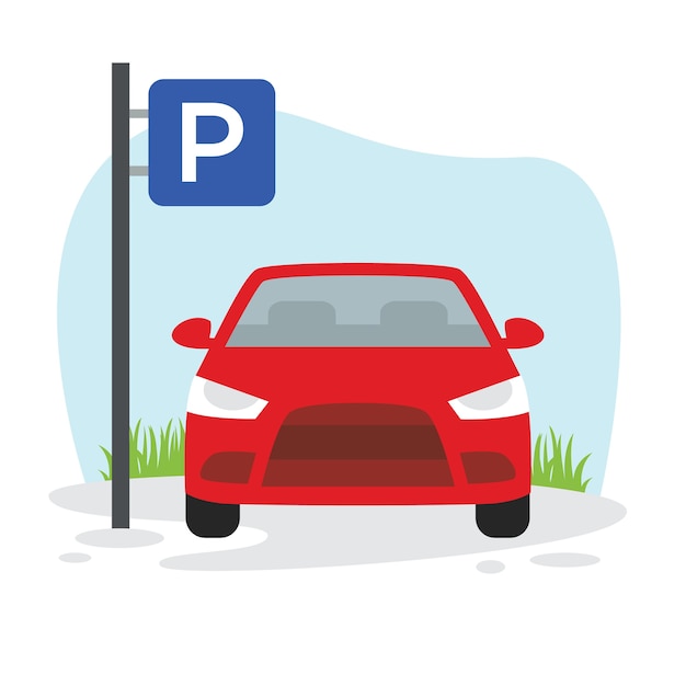 Ilustracja Parking Samochodowy