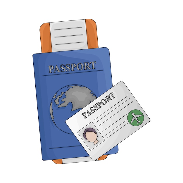 Plik wektorowy ilustracja paszportu