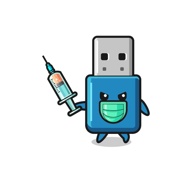 Ilustracja Pendrive'a Do Walki Z Wirusem