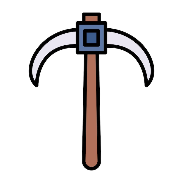 Plik wektorowy ilustracja pickaxe flat