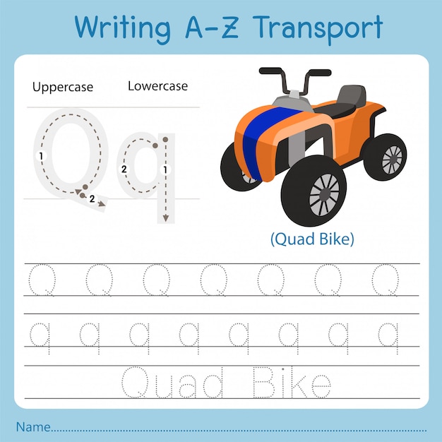 Ilustracja Pisania Transportu Q