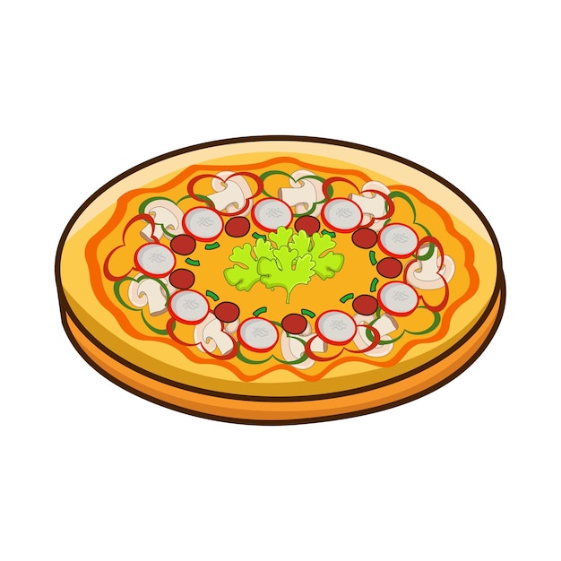 Plik wektorowy ilustracja pizzy