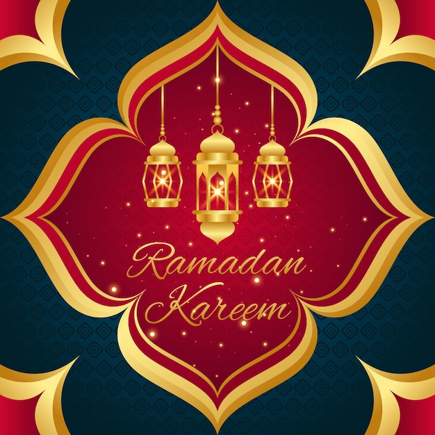 Ilustracja Płaska Ramadan Kareem