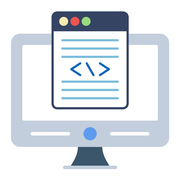 Ilustracja płaska rozwoju front-end