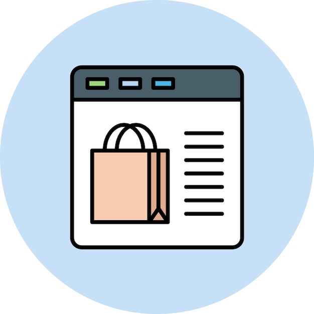 Ilustracja płaska strony internetowej