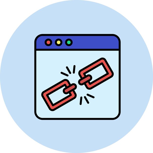 Ilustracja płaskiego łącza uszkodzonego