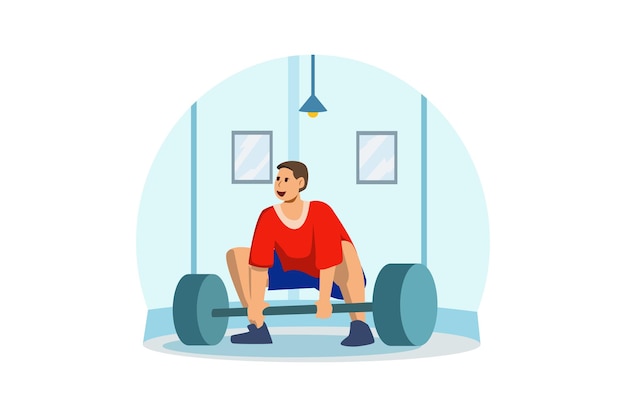 Ilustracja płaskiej konstrukcji treningowej i sportowej