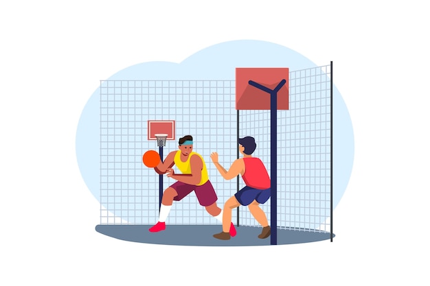 Ilustracja płaskiej konstrukcji treningowej i sportowej