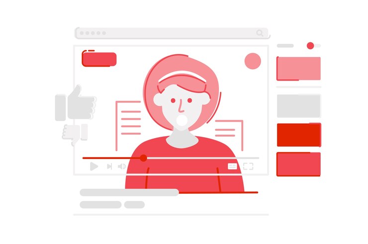 Ilustracja platforma społecznościowa Youtube