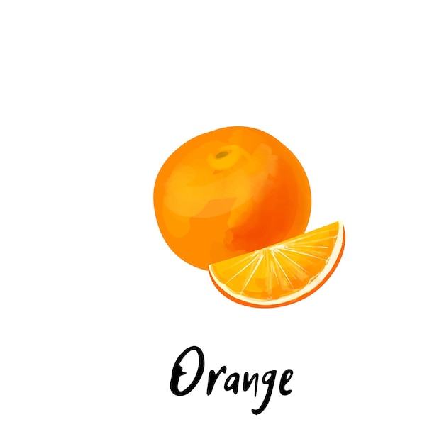 Ilustracja Pomarańczy Na Białym Tle