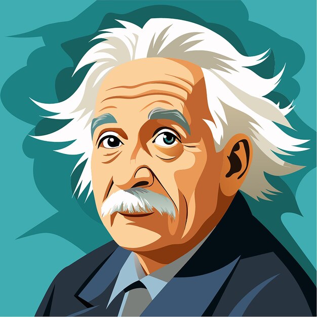 Plik wektorowy ilustracja portretu einsteina