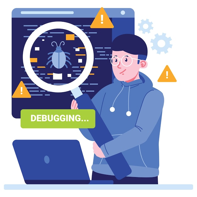 Ilustracja postaci programisty