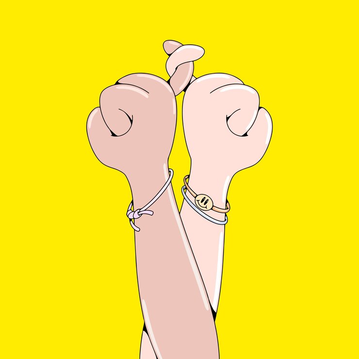 Wektor ilustracja postaci retro friendship mascot