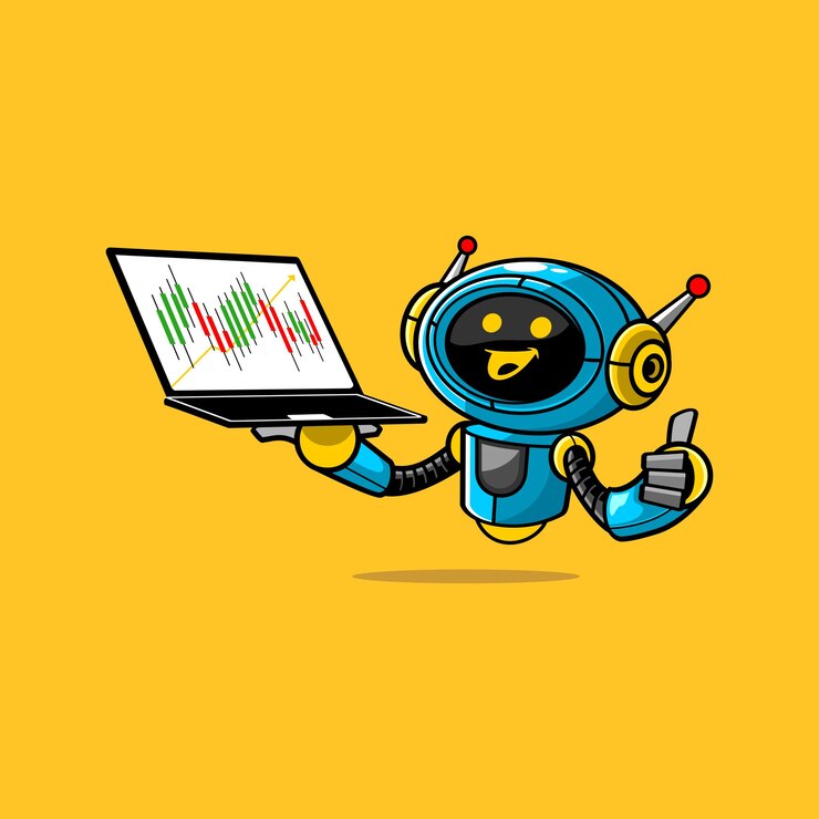 ilustracja postaci robota handlowego ładny