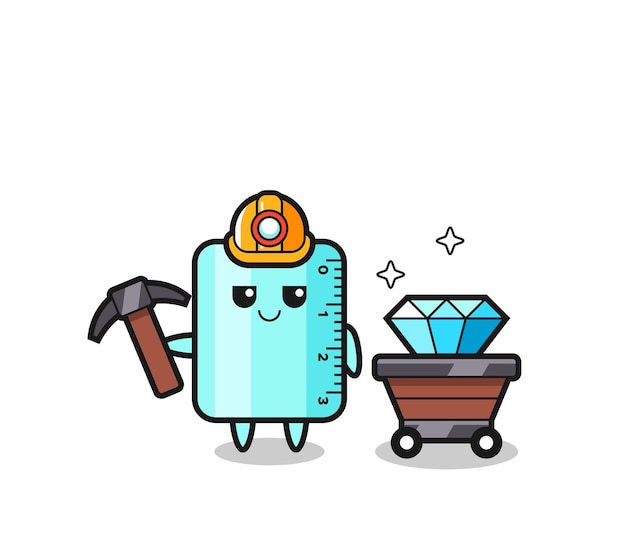 Ilustracja Postaci Władcy Jako Górnika, ładny Styl Na Koszulkę, Naklejkę, Element Logo