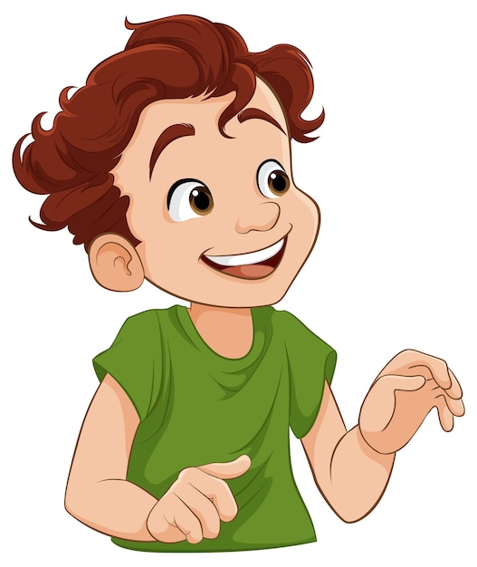 Plik wektorowy ilustracja postaci z kreskówki smiling halfbody