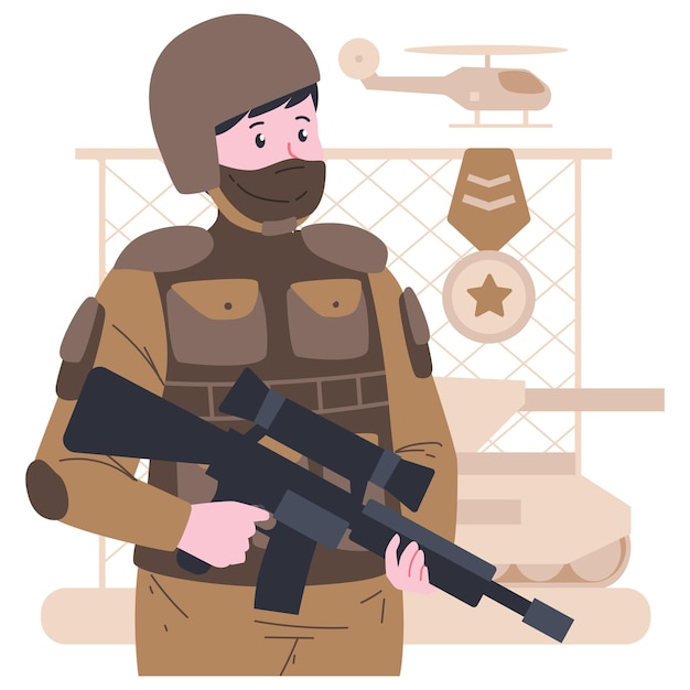 Ilustracja postaci żołnierza