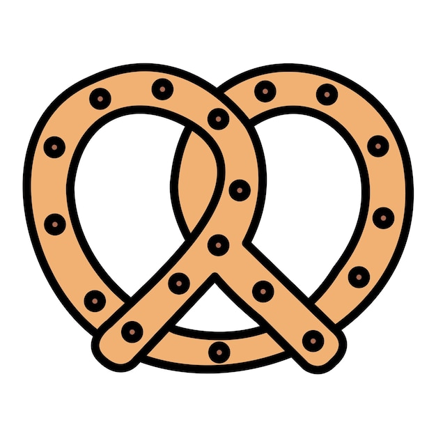 Plik wektorowy ilustracja pretzel flat