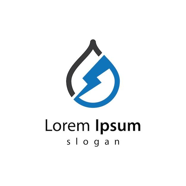 Ilustracja projekt logo wody strom