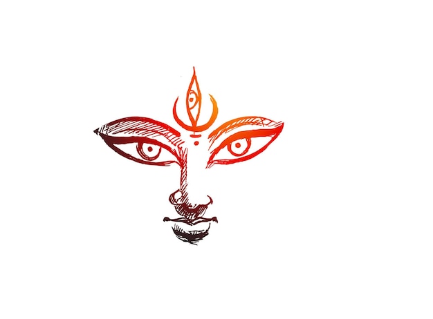 Plik wektorowy ilustracja projekt szczęśliwy navratri maa durga, shubh navratri, durga puja.