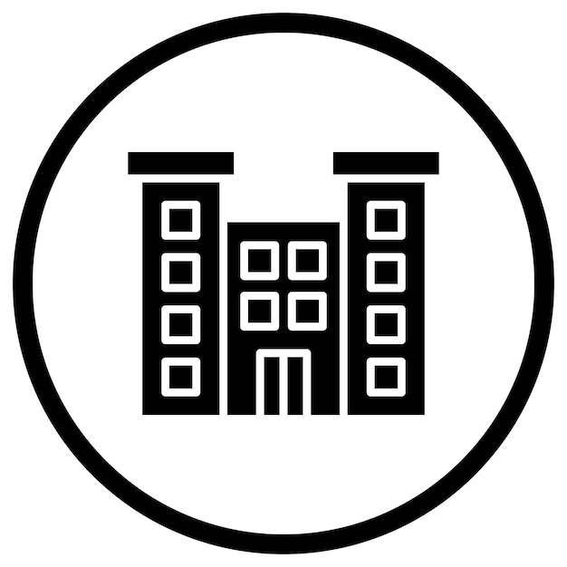 Ilustracja projektowa ikony wektorowej budynku