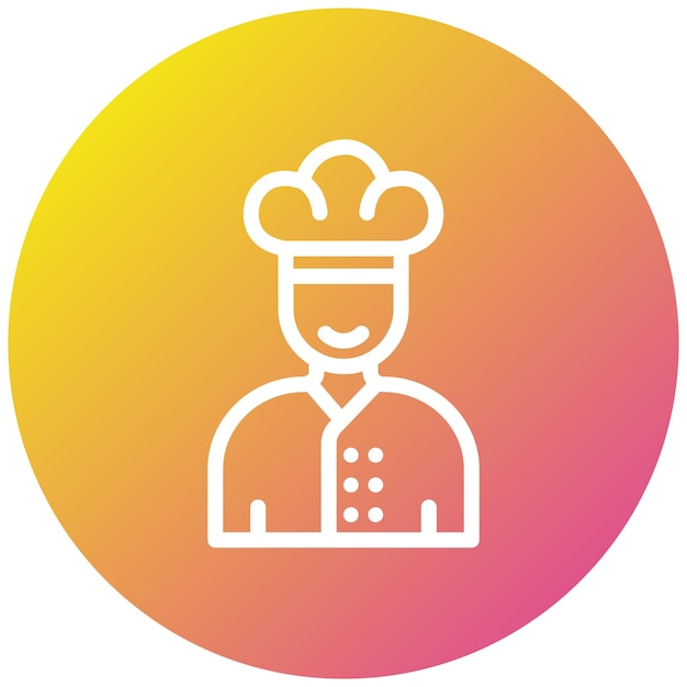 Ilustracja projektu ikony Chef Vector