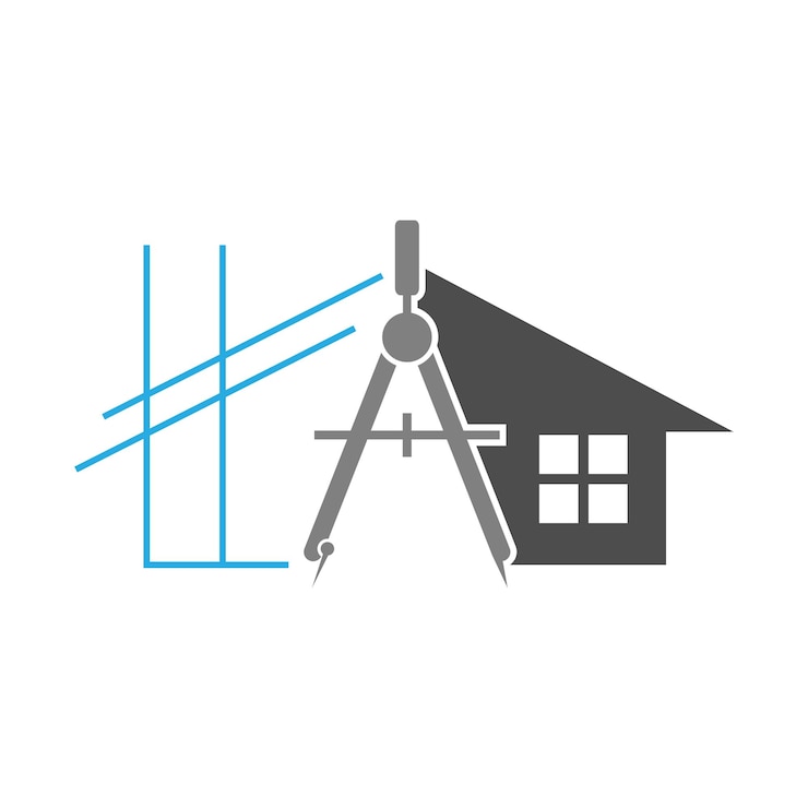 Wektor ilustracja projektu ikony logo budowy