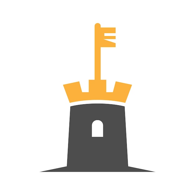 Ilustracja Projektu Ikony Logo Klucza Bezpieczeństwa