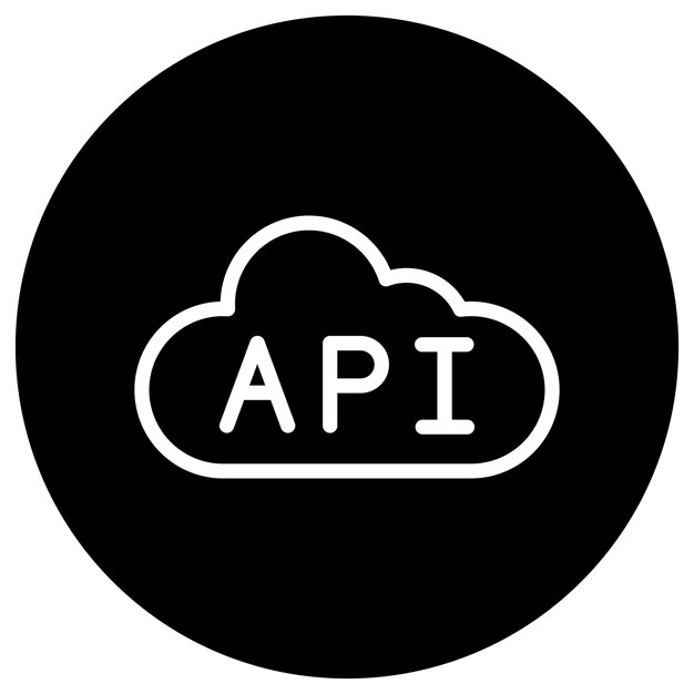 Ilustracja projektu ikony wektorowej Api