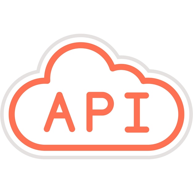 Ilustracja projektu ikony wektorowej Api