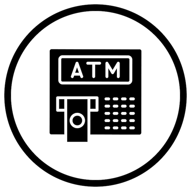 Ilustracja projektu ikony wektorowej Atm