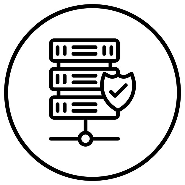 Ilustracja projektu ikony wektorowej bazy danych