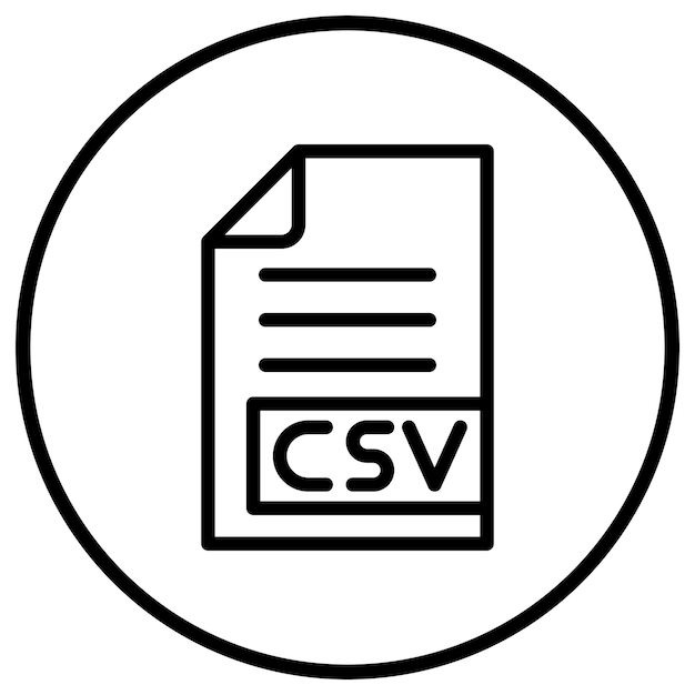 Ilustracja projektu ikony wektorowej CSV