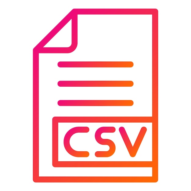 Ilustracja projektu ikony wektorowej CSV