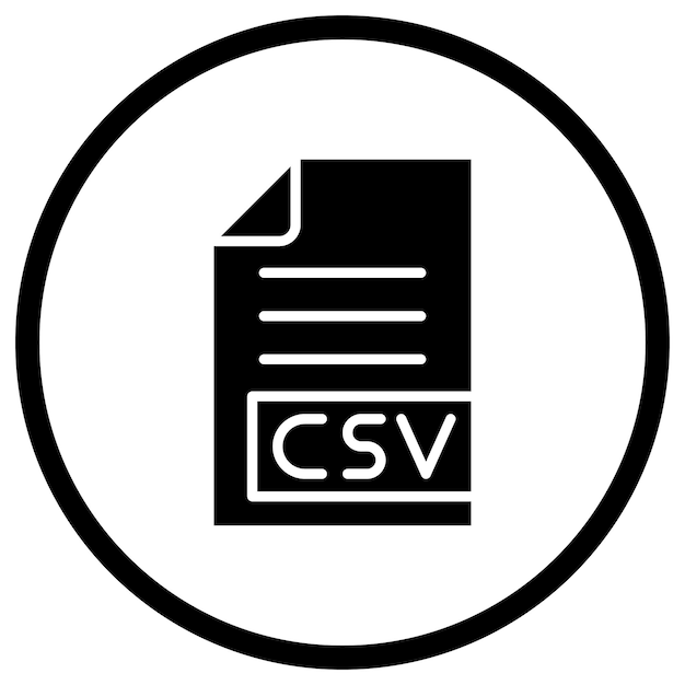 Ilustracja projektu ikony wektorowej CSV