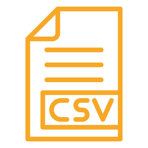 Ilustracja projektu ikony wektorowej CSV