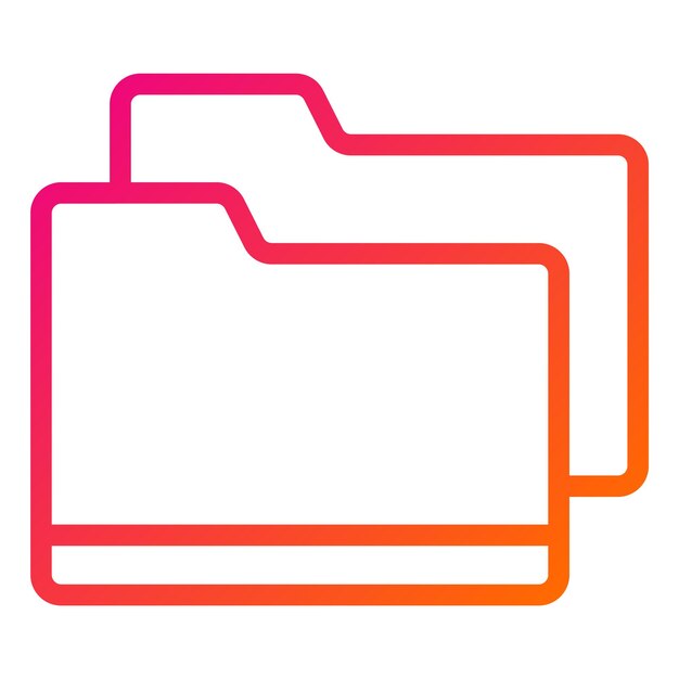Ilustracja projektu ikony wektorowej folderu