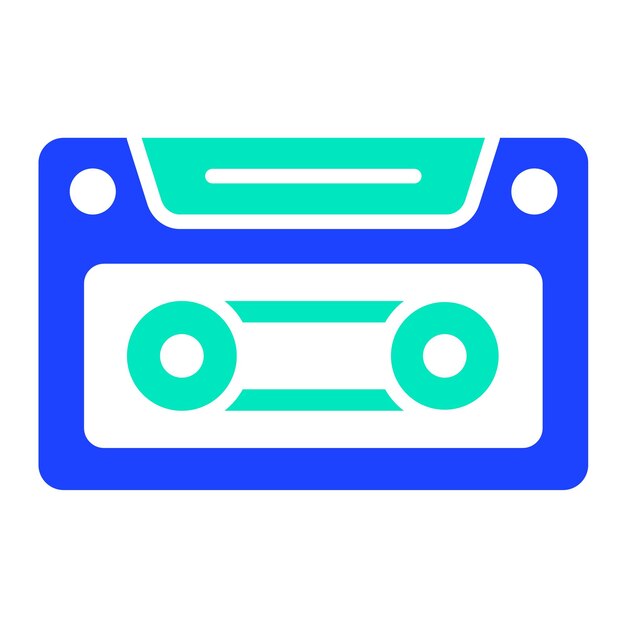 Ilustracja projektu ikony wektorowej kasety