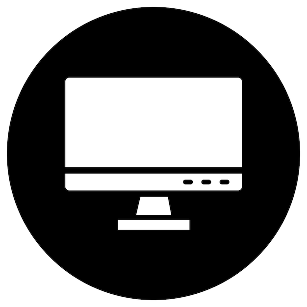 Ilustracja projektu ikony wektorowej monitoru