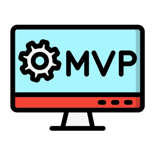 Ilustracja projektu ikony wektorowej MVP