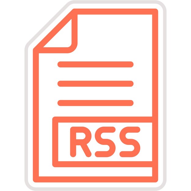 Ilustracja projektu ikony wektorowej RSS
