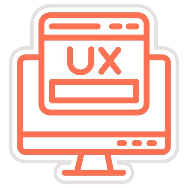 Ilustracja projektu ikony wektorowej Ux